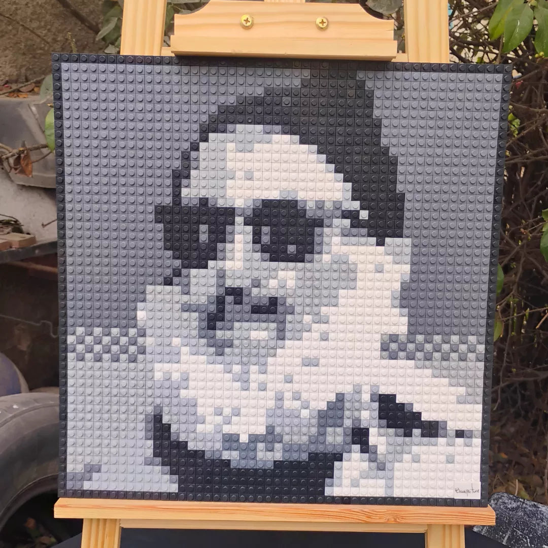 Retrato Pixel Art El Macha - 2500 piezas Tipo LEGO® | Arte Pop 40x40 cm