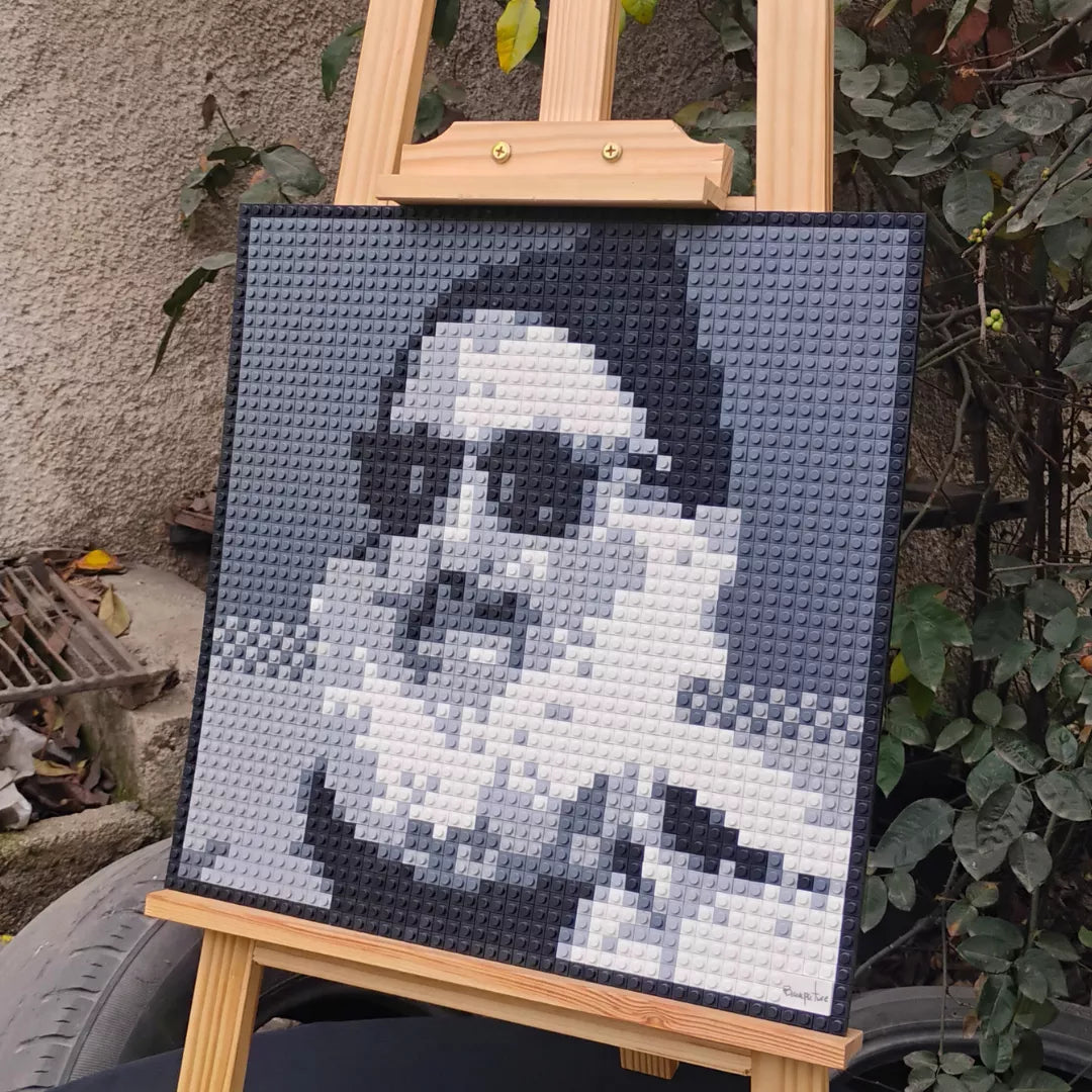Retrato Pixel Art El Macha - 2500 piezas Tipo LEGO® | Arte Pop 40x40 cm
