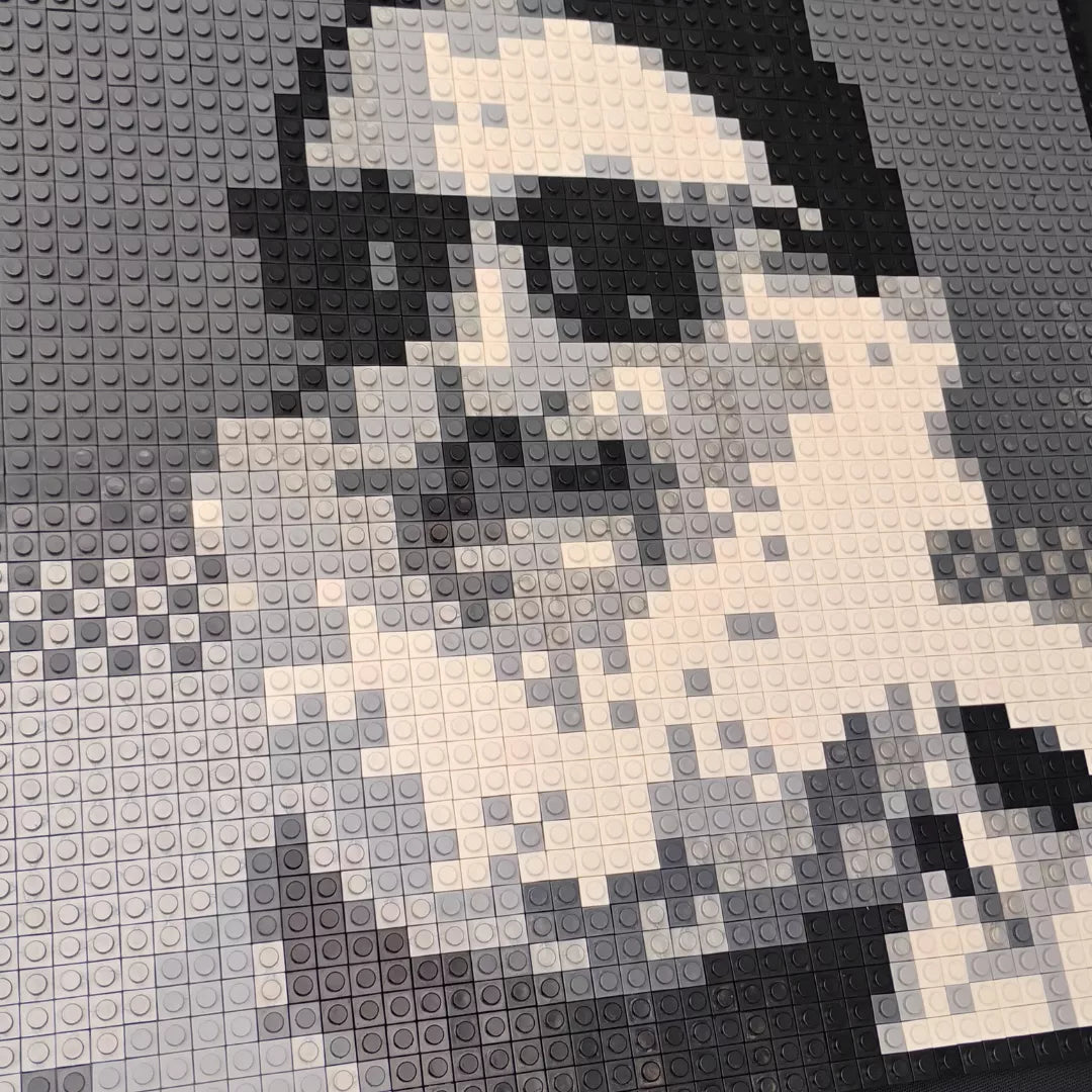 Retrato Pixel Art El Macha - 2500 piezas Tipo LEGO® | Arte Pop 40x40 cm