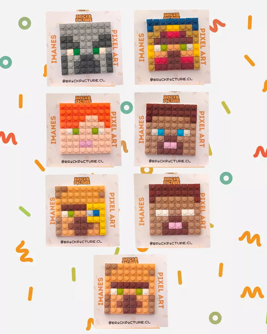 Colección de Imanes Pixel Art - Aldeanos y Personajes de Minecraft (Set de 7 Diseños)