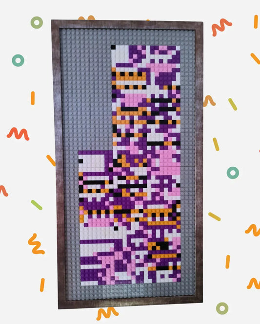 Cuadro pixel art MissingNo Pokémon - 2048 piezas enmarcado