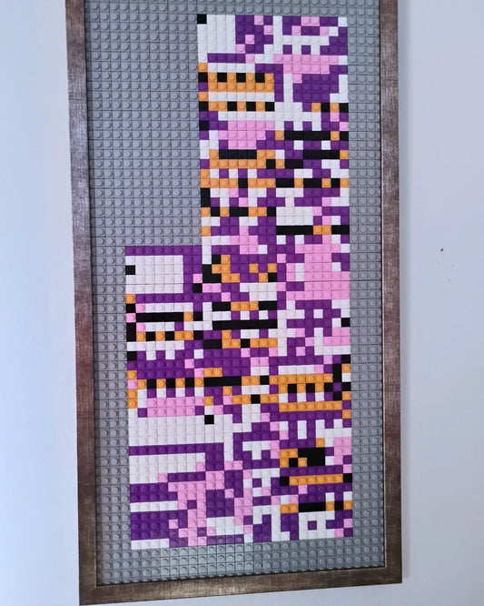 Cuadro pixel art MissingNo Pokémon - 2048 piezas enmarcado