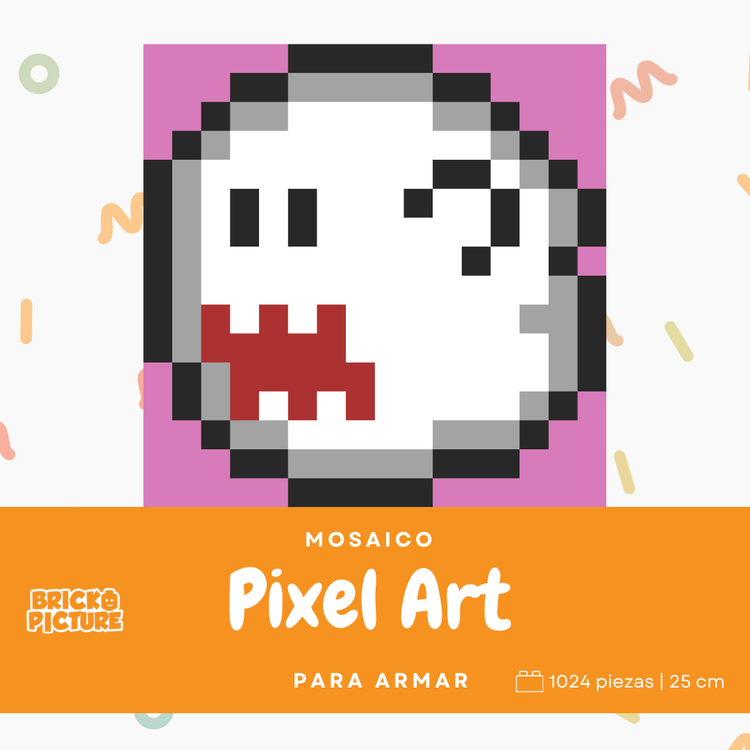 Mini cuadros de Mario Bros en pixel art Para Armar - 13cm | 256 piezas