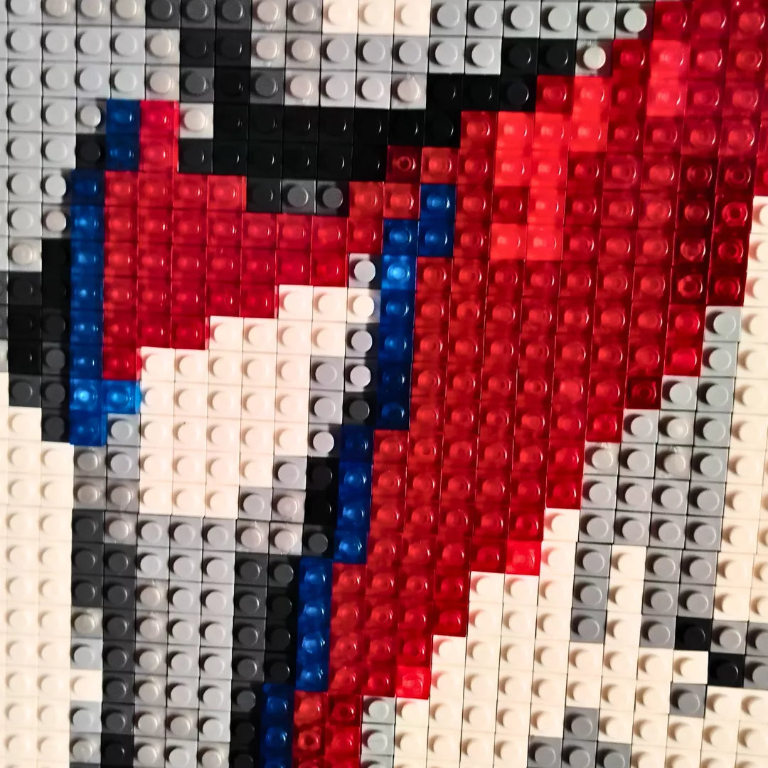 Retrato Pixel Art de David Bowie – 6800 Piezas Tipo LEGO® | Arte Pop 51x76 cm