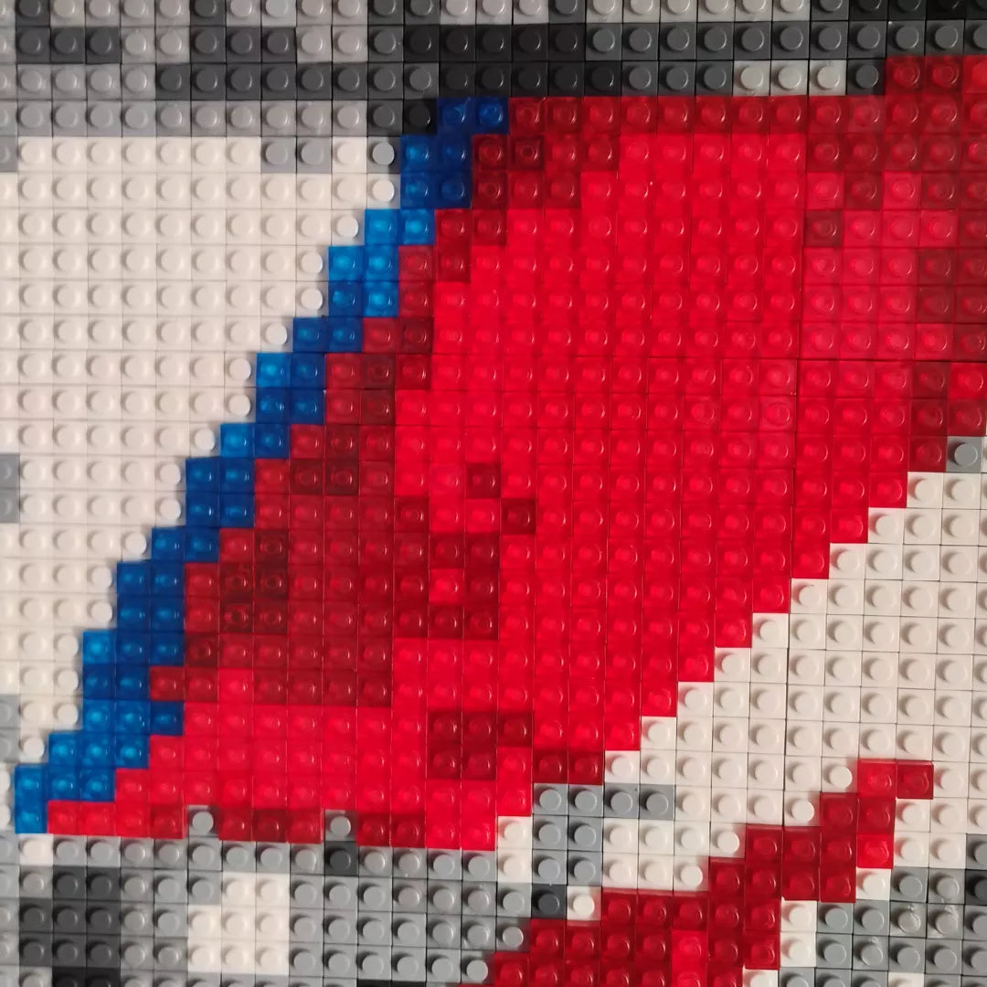 Retrato Pixel Art de David Bowie – 6800 Piezas Tipo LEGO® | Arte Pop 51x76 cm