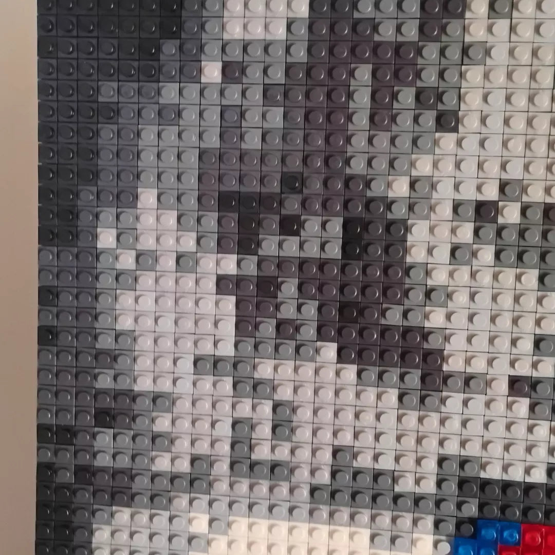 Retrato Pixel Art de David Bowie – 6800 Piezas Tipo LEGO® | Arte Pop 51x76 cm