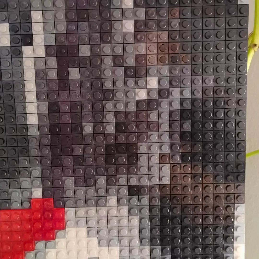Retrato Pixel Art de David Bowie – 6800 Piezas Tipo LEGO® | Arte Pop 51x76 cm