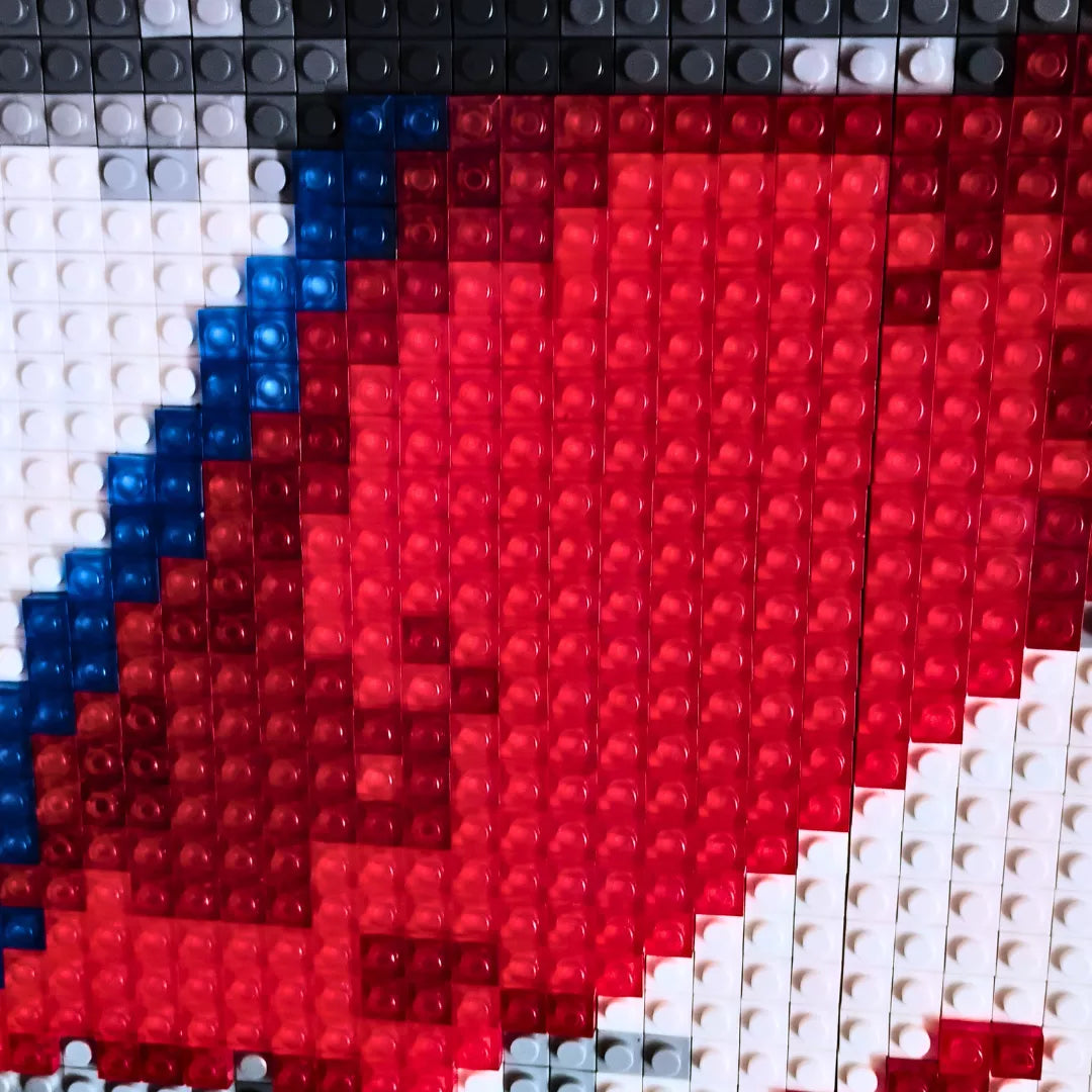 Retrato Pixel Art de David Bowie – 6800 Piezas Tipo LEGO® | Arte Pop 51x76 cm