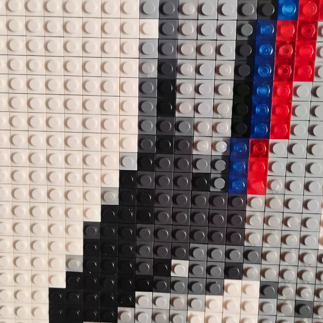 Retrato Pixel Art de David Bowie – 6800 Piezas Tipo LEGO® | Arte Pop 51x76 cm