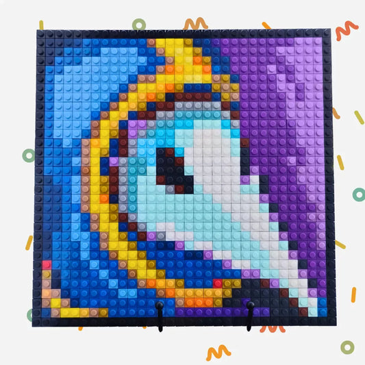Diseño pixel art Sectario lunático - Terraria - 1024 piezas tipo lego
