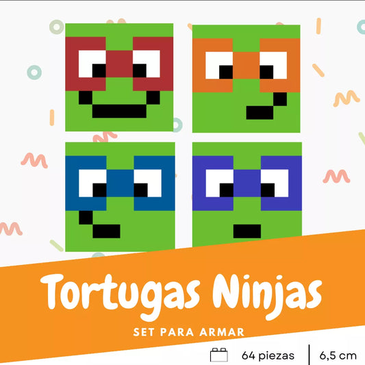 Colección Torugas Ninjas - 64 piezas - sticker o imanes