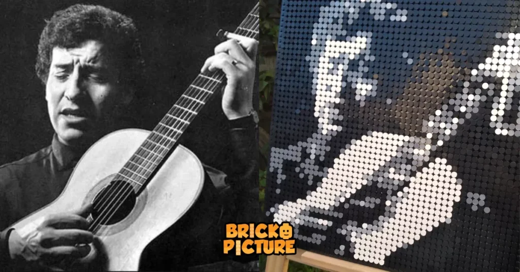 Imagen destacada Post Un Homenaje a Víctor Jara en Píxel Art en mosaico LEGO